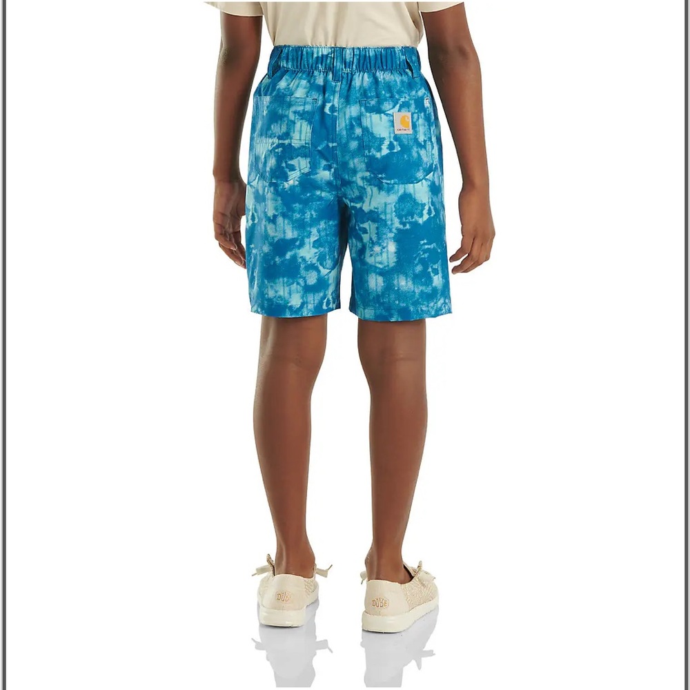 NWT Carhartt Boy’s Elastic Waistband LWD Hybrid Shorts Blue 18/20